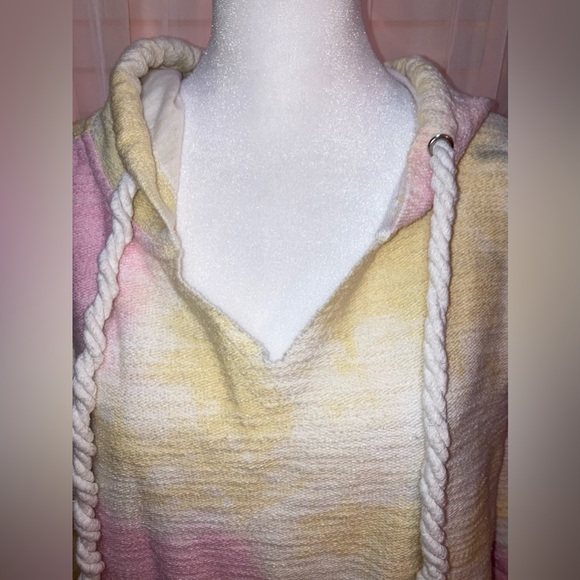 Southern Spirit Bathing suit Cover Hoodie Picket Pastel Tie Dye Relaxed Fit M - Picture 6 of 15